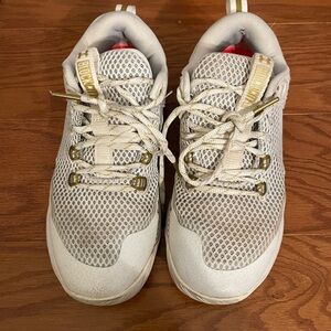 Under Armour White and Gold Women's Sneakers